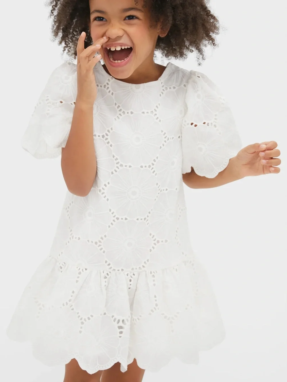 NWOT Tartine et Chocolat Eyelet Ruffle Dress